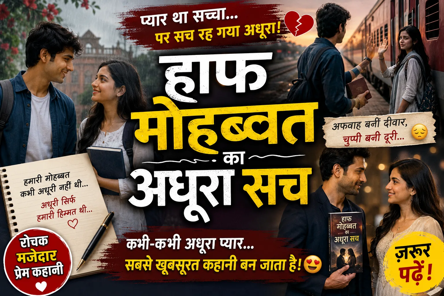 Half Mohabbat Ka Adhura Sach – A Heart Touching Hindi Love Story