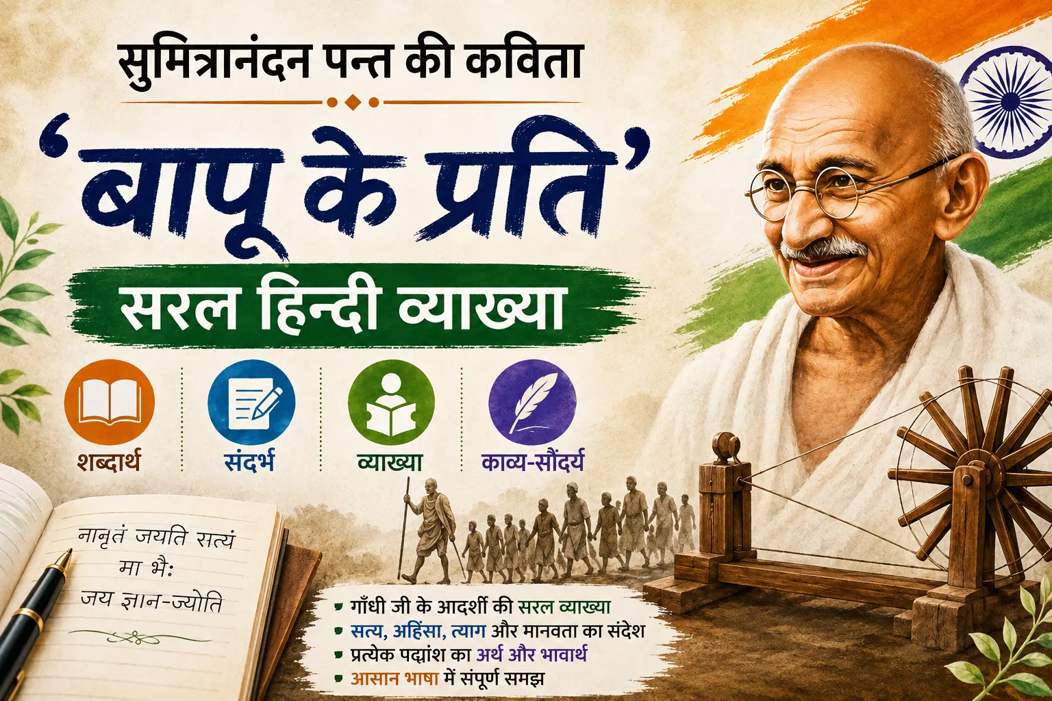Bapu Ke Prati Kavita Ki Vyakhya